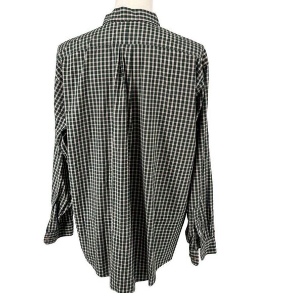 L.L. Bean Classic Green Plaid Button-Down Shirt Sz XL Traditional Fit EUC - Picture 5 of 13